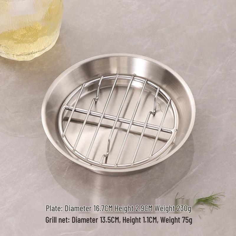 304 Stainless Steel Skewer Rack & Baking Pan for Air Fryer/Oven