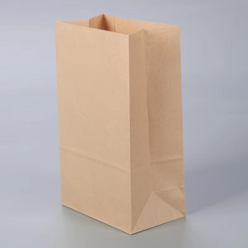 50pcs Not Oil Proof Food Packaging Bag Square-bottom Convenience Bag Baking Pouch Vegetable 18x9x5.5cm