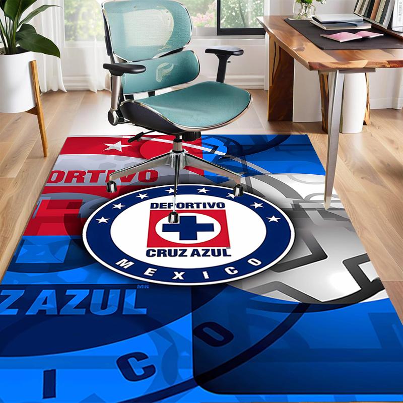 1pc Football Team Design Area Rug - Non-Slip, Soft & Cozy Floor Mat for Living Room, Bedroom, Office - Indoor/Outdoor Decorative Carpet