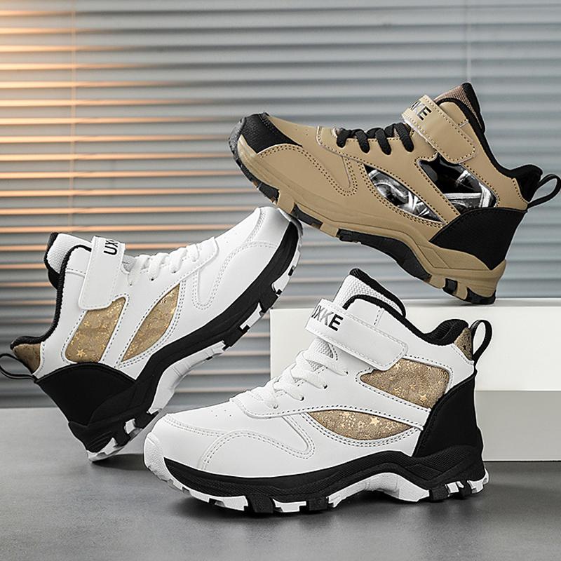 Autumn and Winter Boys' High Top Outdoor Sports Shoes Velcro Children's Boots Winter Sports Shoes