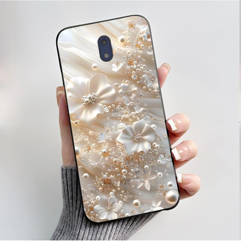 För Nokia 3 Fodral För Nokia 3.1 Fodral Lyxigt Mode Fjärilar Blommor Mjukt Smalt Svart Silikon Baksida för Nokia3 Fodral