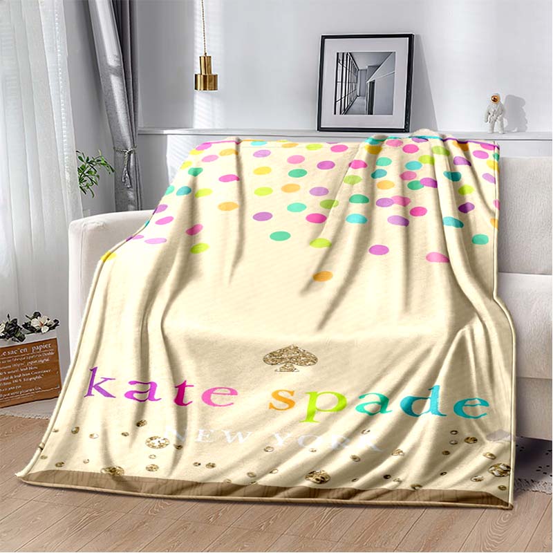 2026 New Fashion K-Kate-Spade Printed Blanket Sofa Bed Bedroom Living Room Portable Warm Extra Large Picnic Soft Blanket Stay