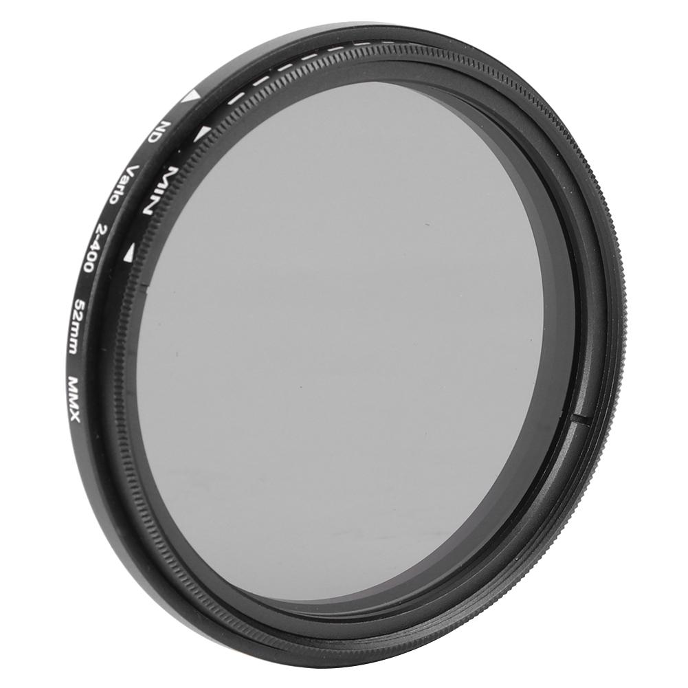 Junestar 52MM Neutral Density Lens ND Filter ND2‑ND400 Adjustable for SLR Mirrorless Camera Lens