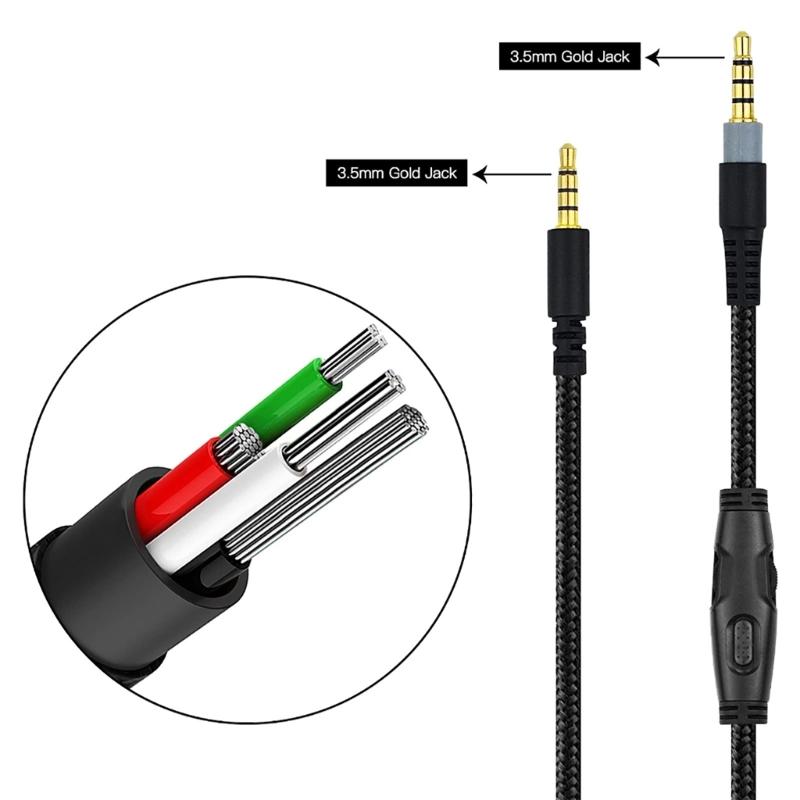 Headset Extension Cord Audio Aux-Cable for HyperX Cloud Gaming Headset Replacement Cable Reliable-Performance Quality