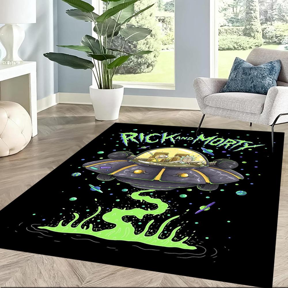 Rick And Morty Square rugs are a great choice for living rooms, bedrooms, home décor, and as gifts.