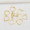 18K Gold Plated Zirconia Hoop Earrings with Pendant Clip