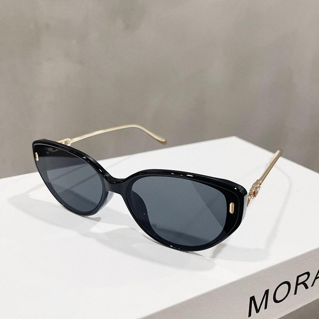 Women's Tea-Colored Cat-Eye Sunglasses with UV Protection