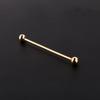 2 Pcs Men Gold Plated Tone Steel Collar Tie Pin Stud Barbell Bar Clip Clasp Brooch 6CM