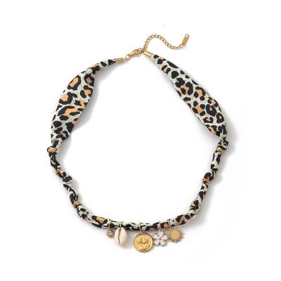 Retro Love Beach Ocean Series Necklace Flower Bracelet Cloth Chain Necklace Love Heart Ethnic Style Dopamine Necklace Girls