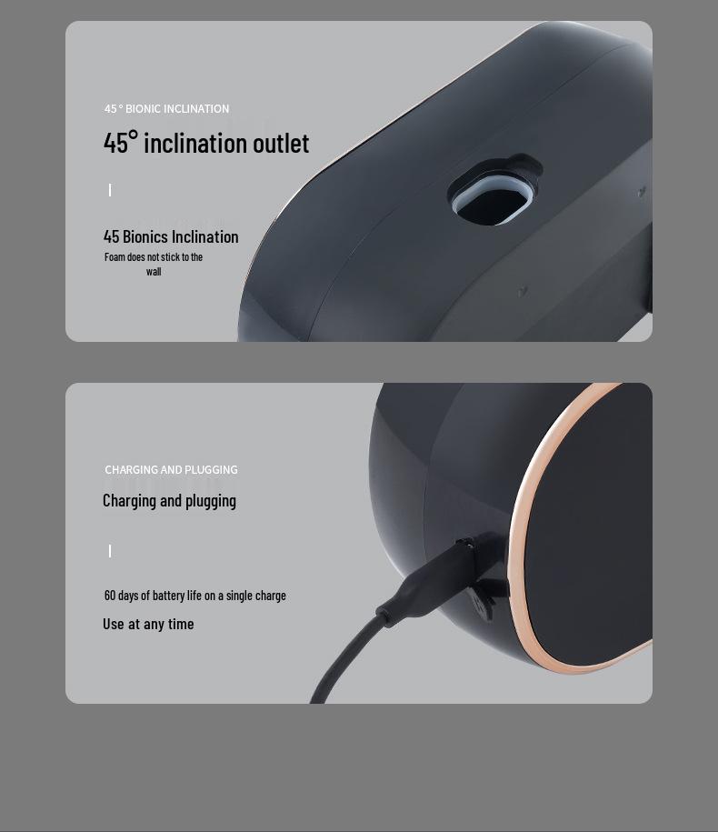 Wall-Mounted Smart Soap Dispenser: Digital Display, Touchless Foam, Rechargeable