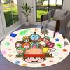 One Piece Round Area Rug Carpet Rug For Living Room Bedroom Sofa Playroom Decor Nonslip Floor Mat