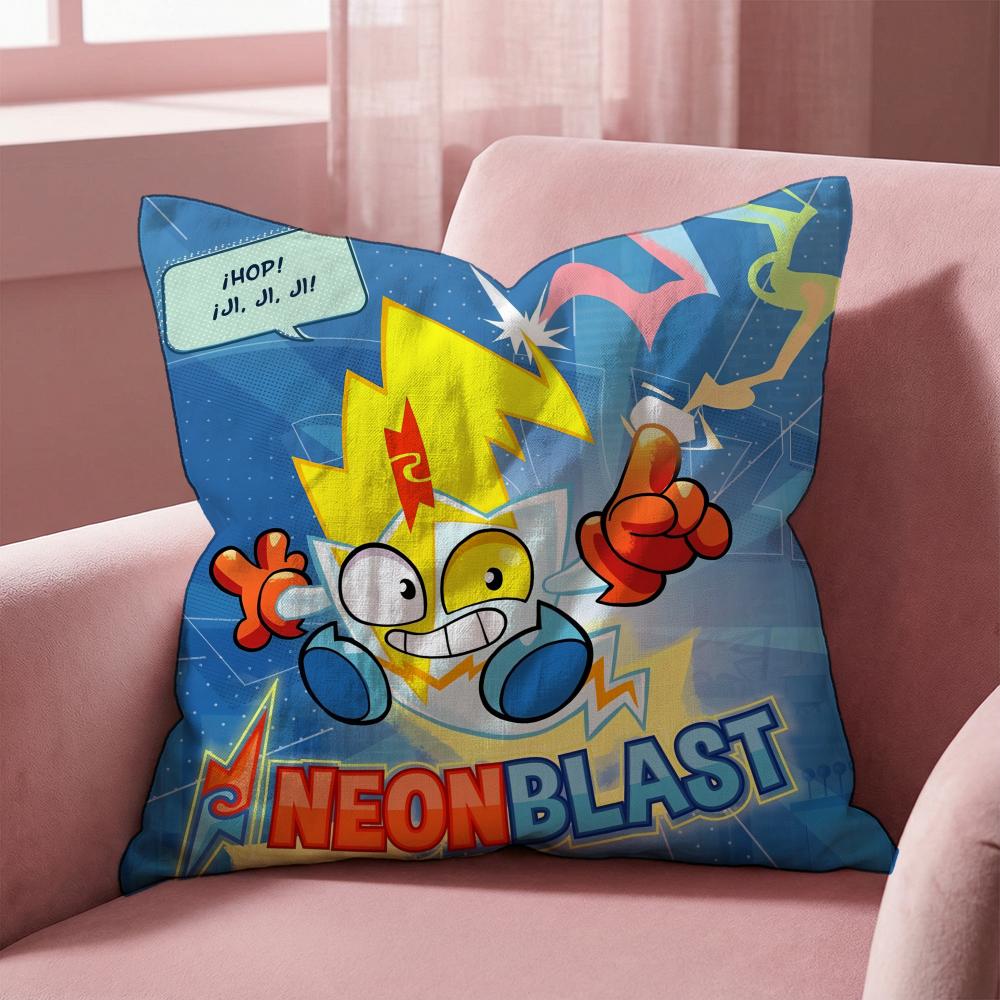 S-Superzings Cartoon Cushion Cover Multi-Scene Pillow Cover for Home & Car - Reversible, Soft & Durable for Daily Use