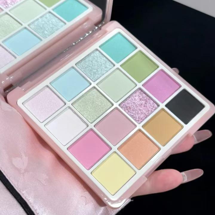 KAPEL 16-Color Multi-use Eyeshadow Palette: Matte, Glitter & Shimmer Finishes for Long-lasting Contour