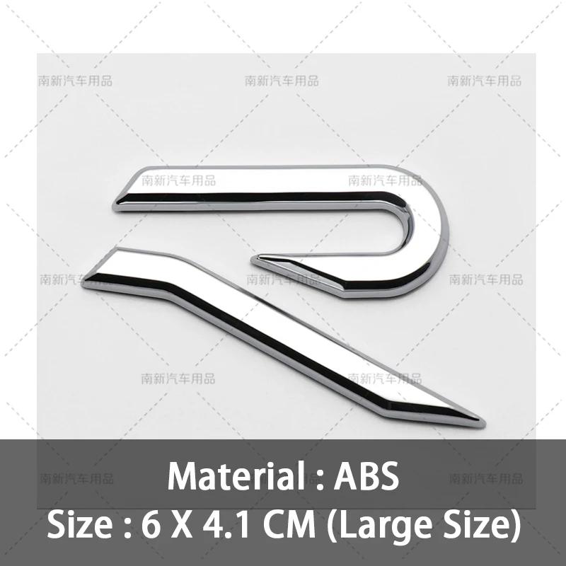 YKPSC1 VW 2026 Hot 3D ABS New R Badge Rear Trunk Emblem Car Stickers Decal For VW Volkswagen Golf 6 7 8 GTI MK6 Mk7 MK8 Car Styling Acc
