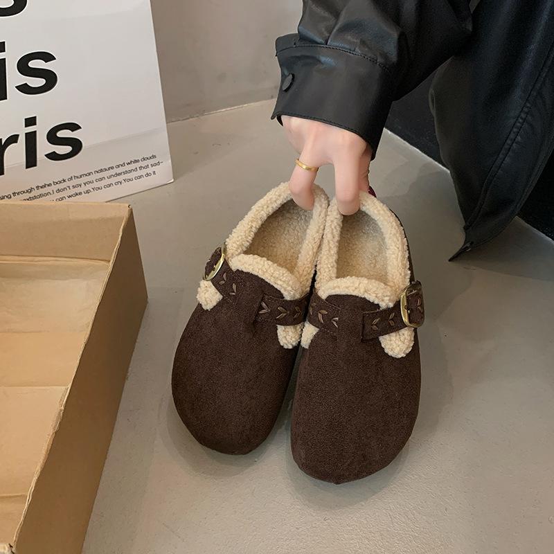 Women s Fur Integrated Thick Bottom Heightening Winter Lightweight Padded Warm Snow Boots Non-slip Wear Casual Sports a Stirrup Cotton Boots 35 коричневый 4280₽