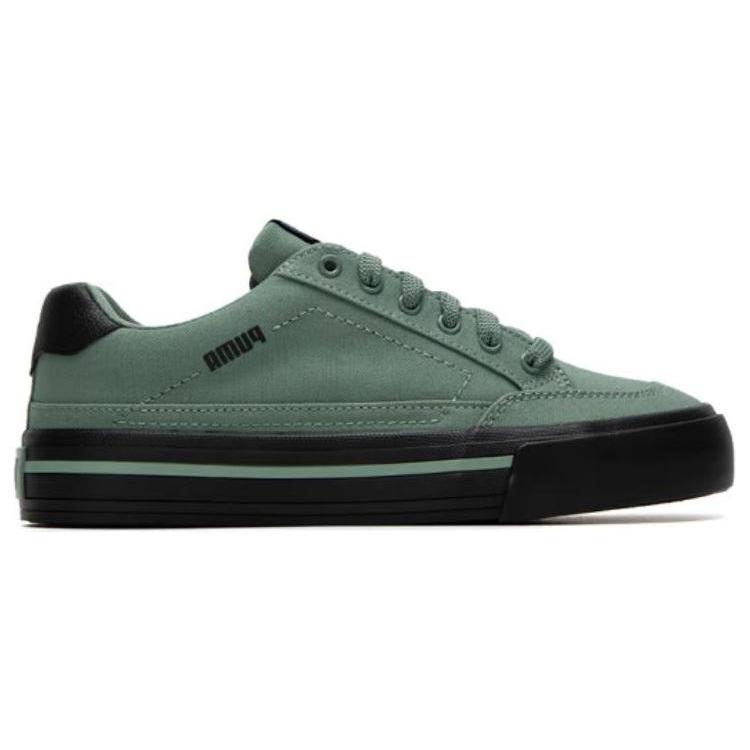 New PUMA Court Classic Vulc Abrasion Resistant Lightweight Cushioning Low Top Skateboard Shoes Unisex Green Black 395020-04