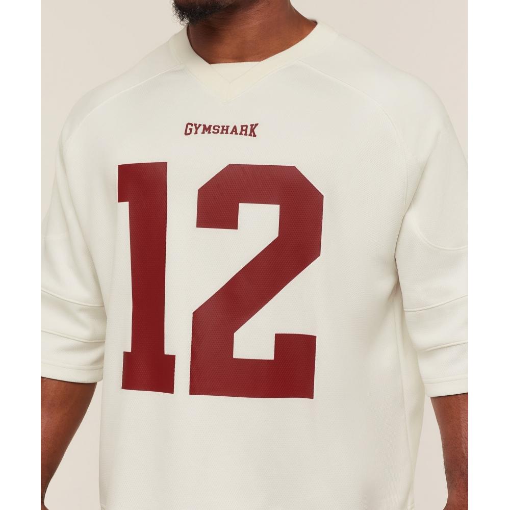 Gymshark American Football Jersey Soft White A4b2d Wcmy