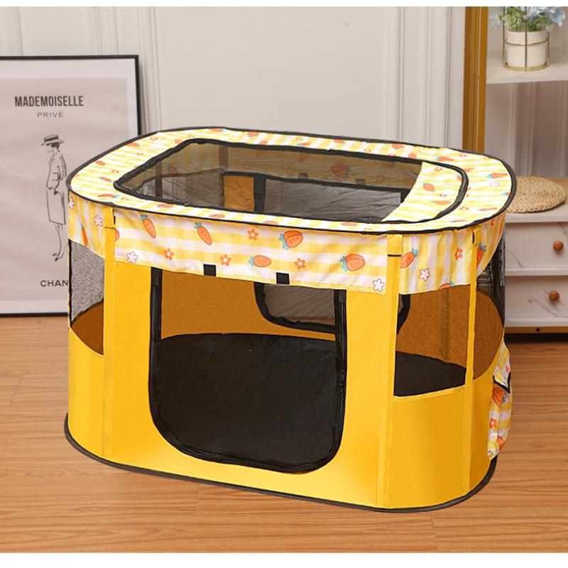 Foldable Pet Playpen Oxford Cloth Indoor Outdoor Tent Fence Storage Bag for Puppy Cat Small Animal Easy Assemble Portable
