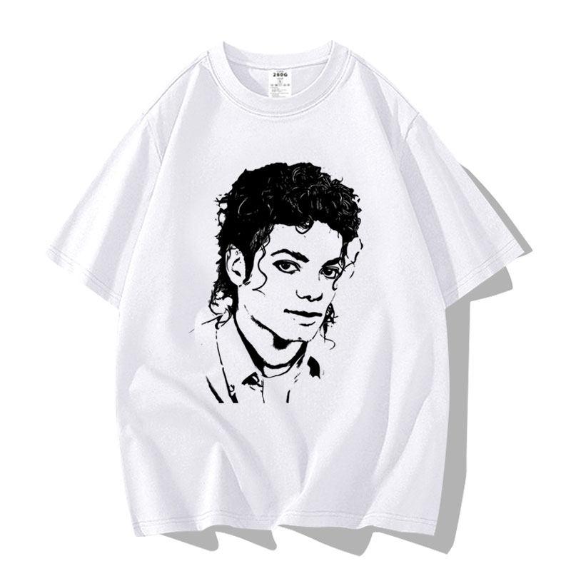 Michael Jackson Pattern Printed Adult and Child Shortsleeved Tshirt Fashionable and Casual Clothing Tshirt