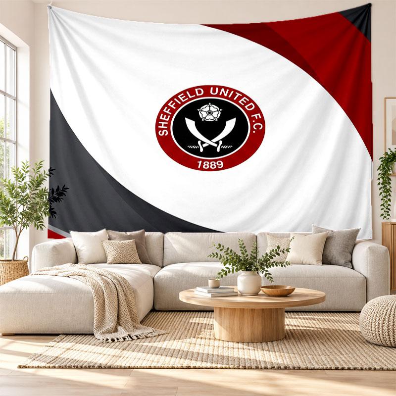 Sheffield United Football Wall Tapestry, Soft Fabric Wall Hanging, Decorative Backdrop For Bedroom Home Wall Art