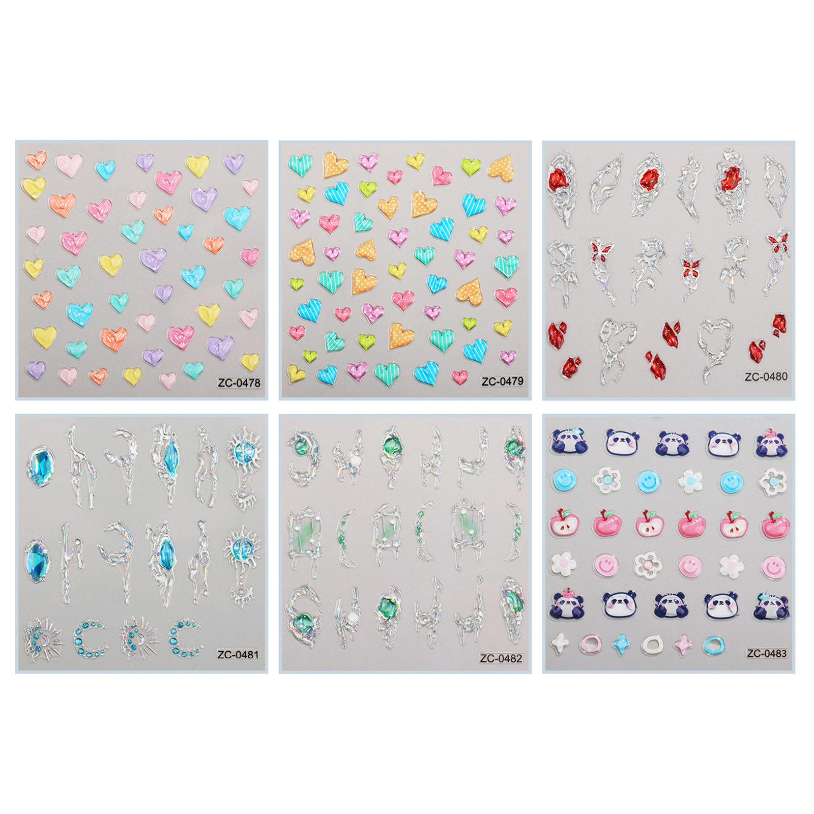 

Наклейки для дизайна ногтей 5D Рельефные аксессуары для дизайна ногтей Самоклеящиеся принадлежности для дизайна ногтей Украшения Ретро-дизайн ногтей