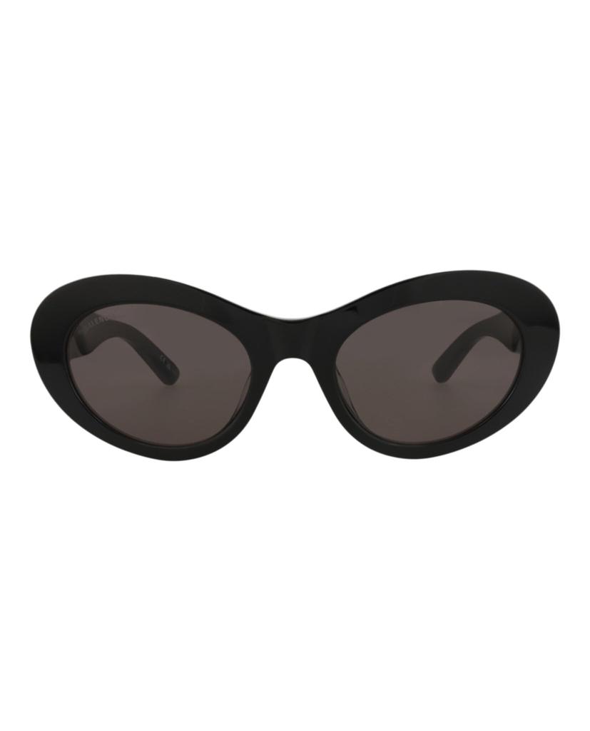 Balenciaga Asian BB0294SK Women's Sunglasses, Fit, 001, Black/Gray