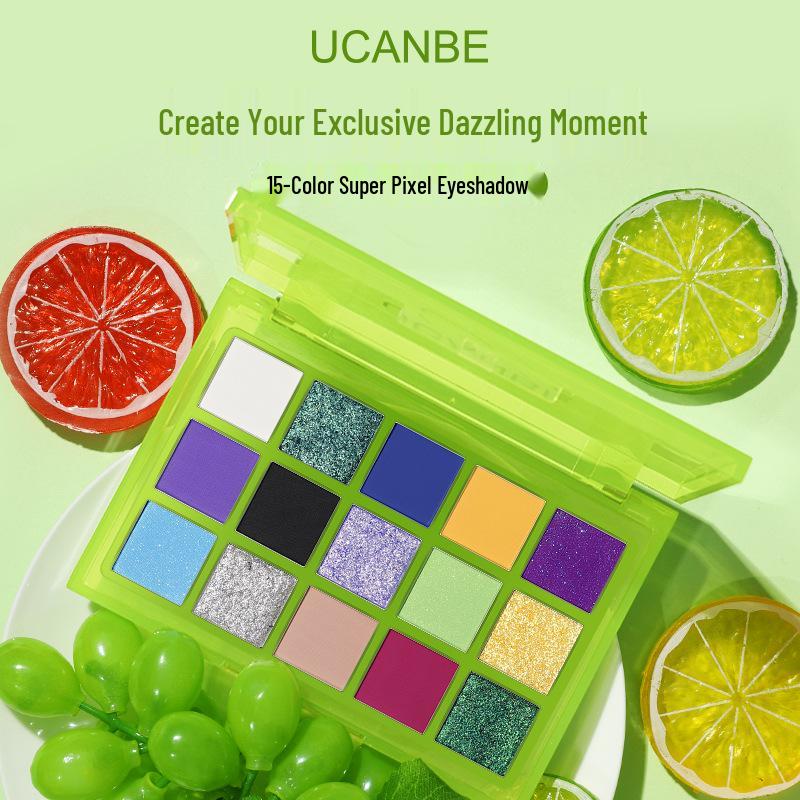 

UCANBE 15-Color Pixel Dopamine Eyeshadow Palette for High-Saturation Performance & Cosplay with INS Shimmer 10.8g
