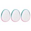 3pcs Egg Shape Hair Brush Electroplating Gradient Red Blue Color Long Short Teeth Portable Hair Deta