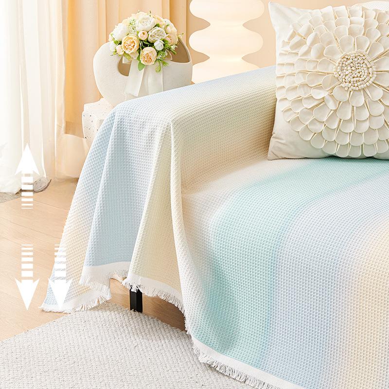 INS Style Sofa Towel Summer New Breathable Sofa Full Cover Cloth Non-Slip All-Inclusive Sofa Cover