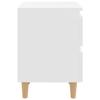 VidaXL Table de chevet avec pieds en pin Blanc 40x35x50 cm 805851