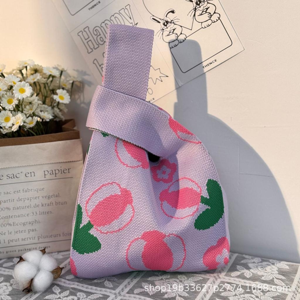 Geantă Tricotată cu Tematică Festivalul Bărcii Dragonului Geantă Cadou pentru Întâlnirea Companiei Geantă de Mână Cadou de Nuntă Geantă Zongzi Geantă Fericită pentru Bomboane