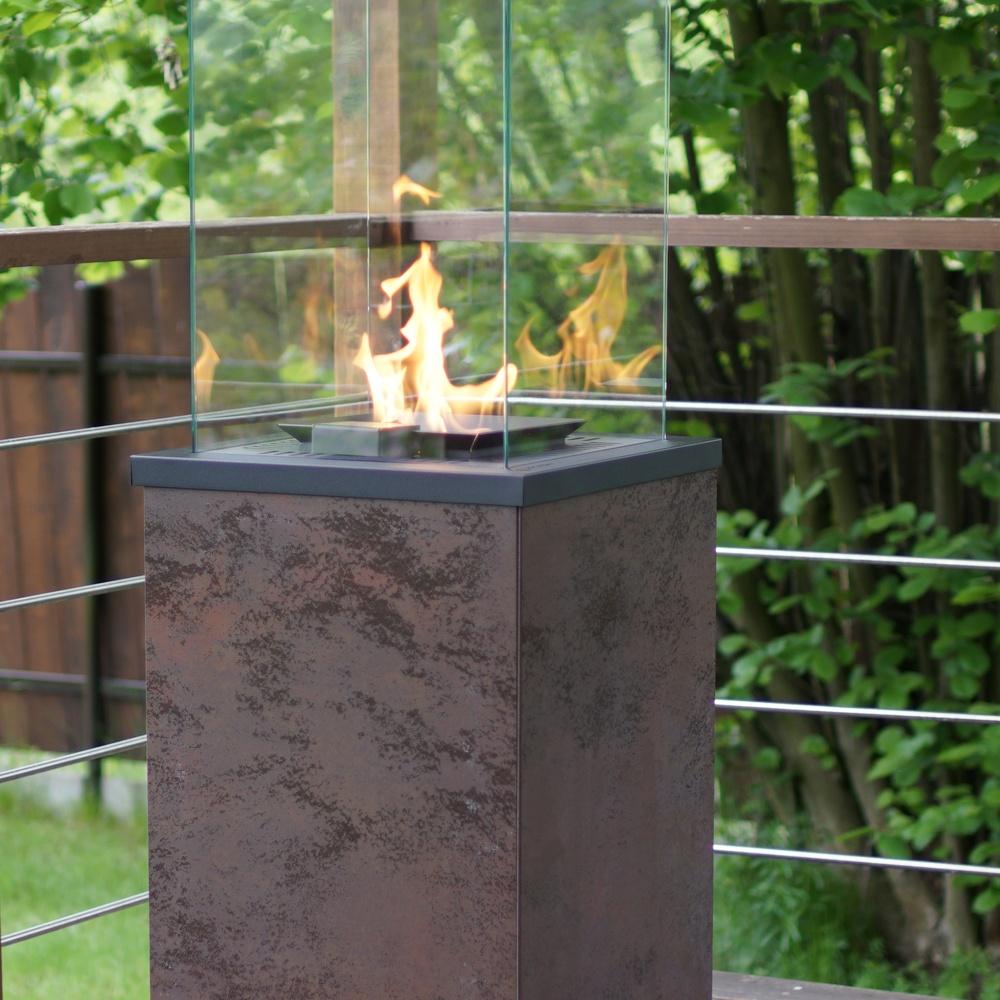 Patio Gas Heater Quartz Sinter Base Panel Oxide Nero Automatic 8,2 kW