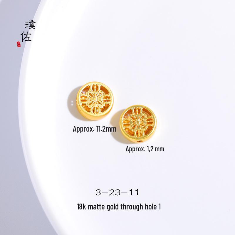 18k Matte Gold Pearl Butterfly Flower Pendant Love Bracelet Necklace DIY Jewelry Accessories for Women