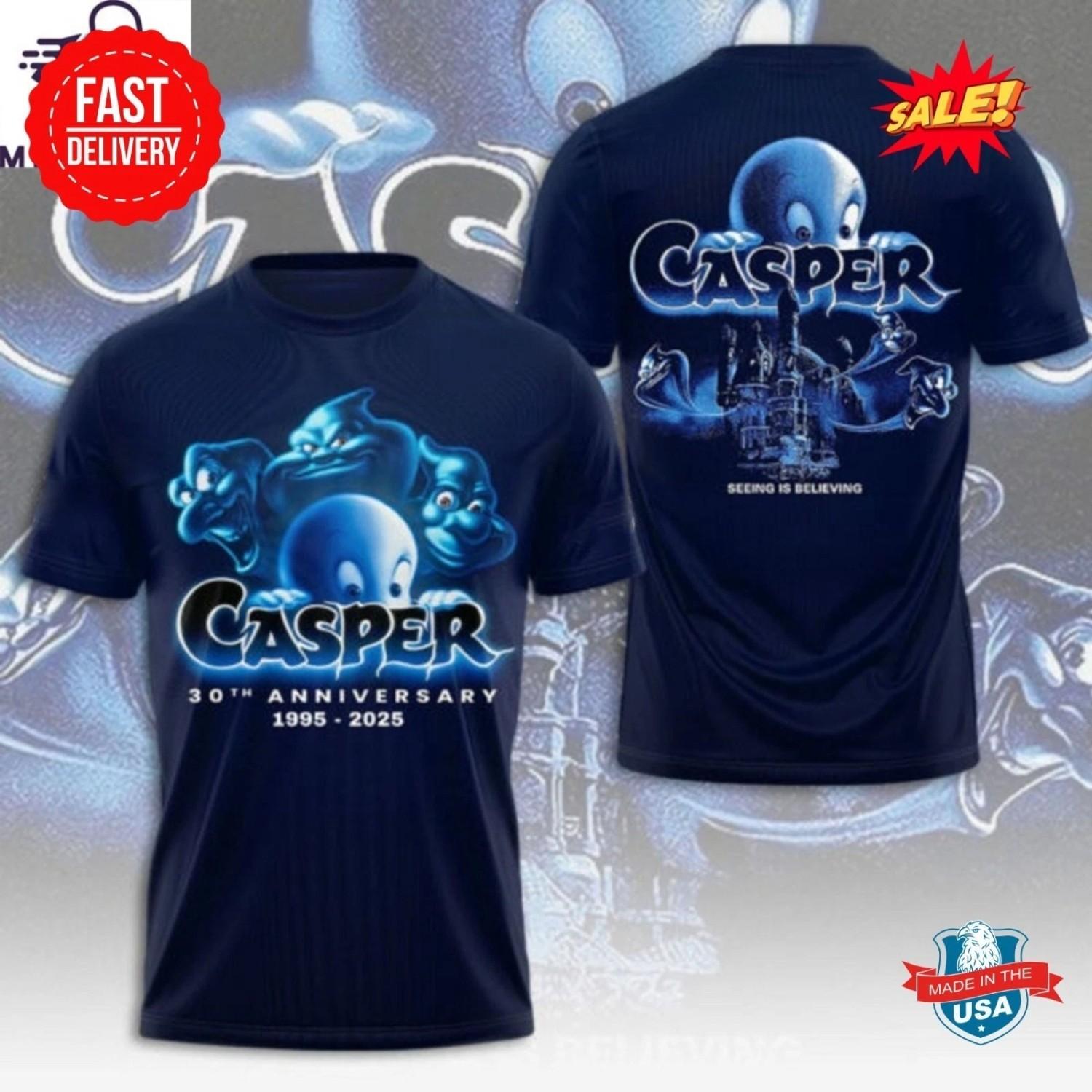 Casper The Friendly Ghost 30th Anniversary 1995-2026 3D Shirt XL