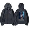 Music Album Printed Zipper Sweatshirt Men's and Women's Wool Zipper Hoodie Men's Hip Hop Street Style Hoodie Coat