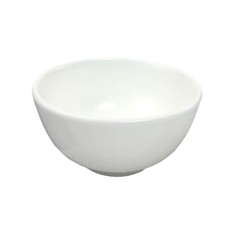 BJ 5-inch Pure White Ceramic Rice Bowls
