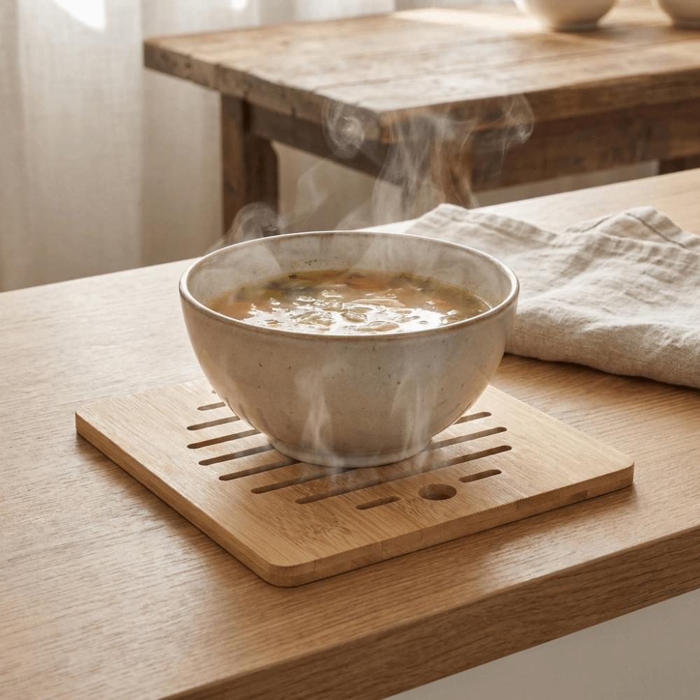 2PCS Thickened Heat Resistant Mat Natural Bowls Pad Simple Table Protectors Kitchen