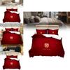 Arsenal Pattern Digital Print Bedding Threepiece Set With Brushed Fabric For Modern Childs Room
