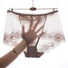 Plus Size Lace Panties High Waist Women Pants Sexy Hollow Flowers Lingerie Female Mesh Breathable Briefs Intimates