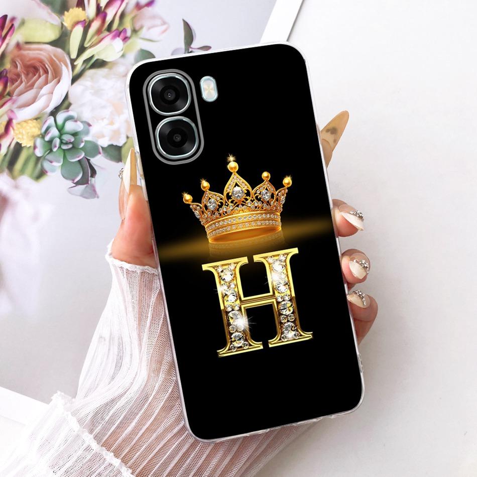 For OPPO A6X A6 A6T Pro 4G 5G Fashion Crown Letter Phone Case For Oppo A6x A 6 A6T Pro 4G Soft Silicone TPU Cases