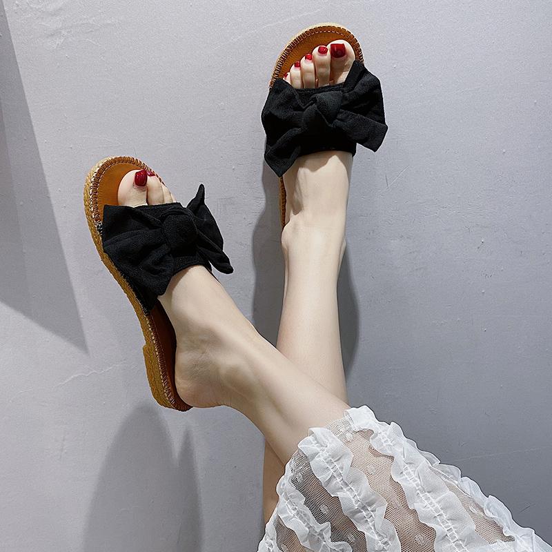 Fashion New Popular Slippers Casual Big Size Low Shoes Flower Slides Luxury Soft Flat Leisure Fabric Hoof Heels Fashion Floral Cotton