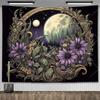 Tarot Tapestry Nordic Flower Series Room Background Cloth Moon Phase Wall Hanging Tapestries Living Room Bedroom Altar Cloths