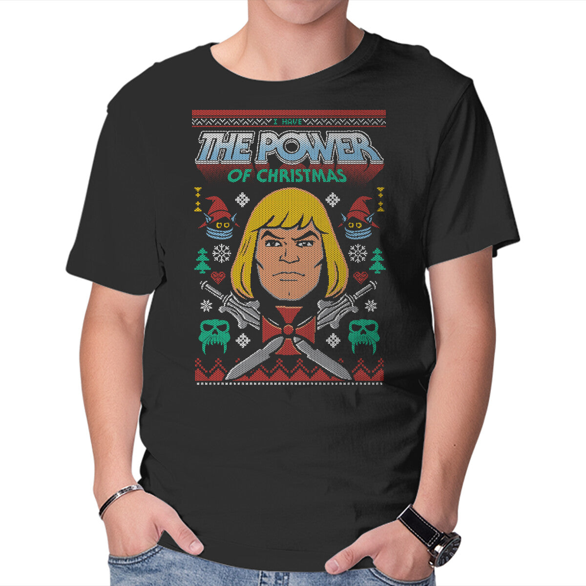 Unisex Crew Neck T-Shirt The Power Of Christmas Graphic Short Sleeve Casual Tee XL