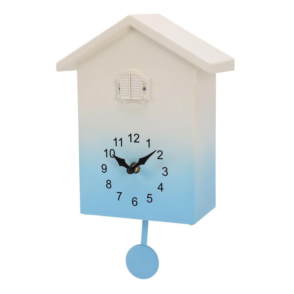 Cuckoo Clock with Cuckoo Bird Voices Modern Battery Operated Hourly Chiming Wall Clock for Study Living Room