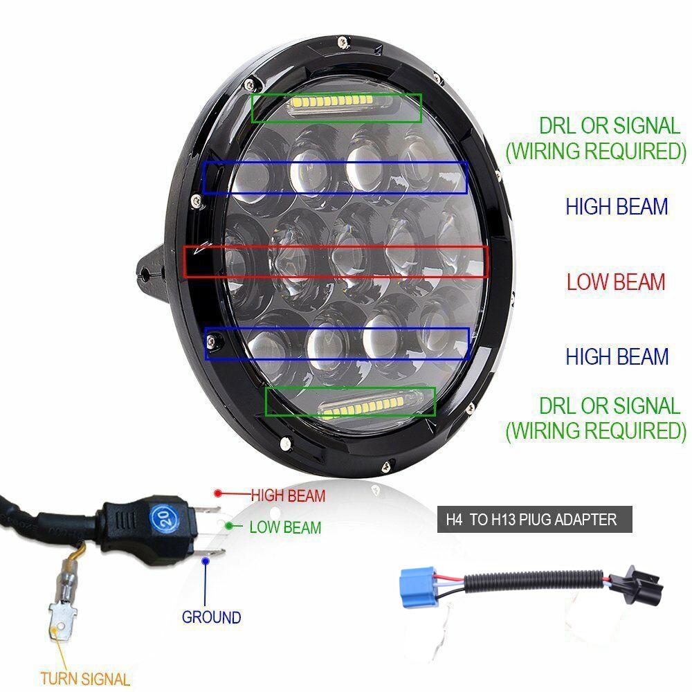 7 Inch Headlight For Motorcycle 7Inch Round DRL Turn Signal Halo LED Headlamp Electra Street Glide Road