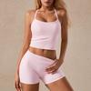 New Soft Touch Beauty Back Underwear Yoga Set Pilates Quick-drying Fitness Shorts Two-piece Set