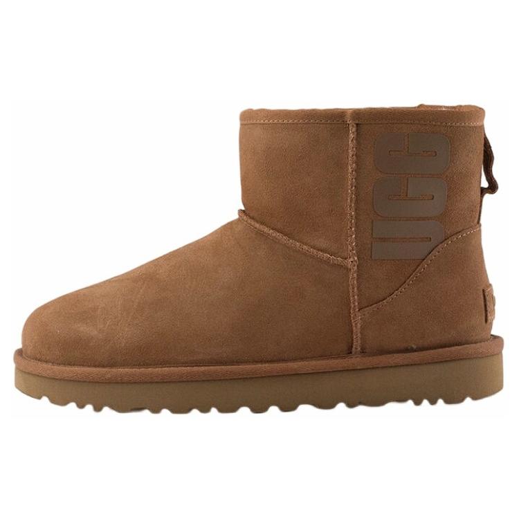 

Кеды UGG Classic Mini с резиновым логотипом, ботинки, каштановые (Женский)(1108231-ЧЕ) 36