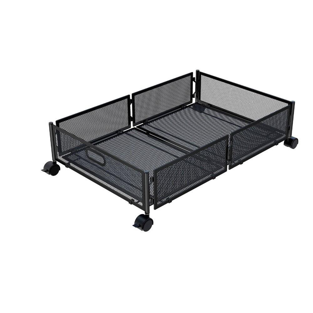Movable Bed Storage Basket with Wheels Drawer Storage Basket New Underbed Storage Box Bedroom чёрный