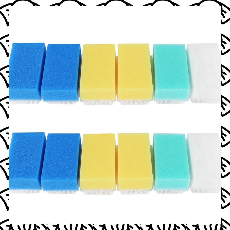 A71Z Baby Bath Sponge (12 Pieces) Soft Foam Washer With Cradle Cap Brush Body,Hair And Scalp Clean Gentle Baby Sensory Brush