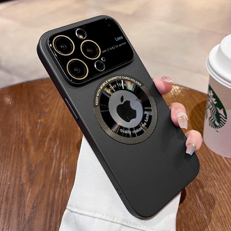 Magnetické puzdro na bezdrôtové nabíjanie Magsafe pre Iphone 14 13 12 Pro Max Logo Otvor na fotoaparát Kryt na mobilný telefón Funda
